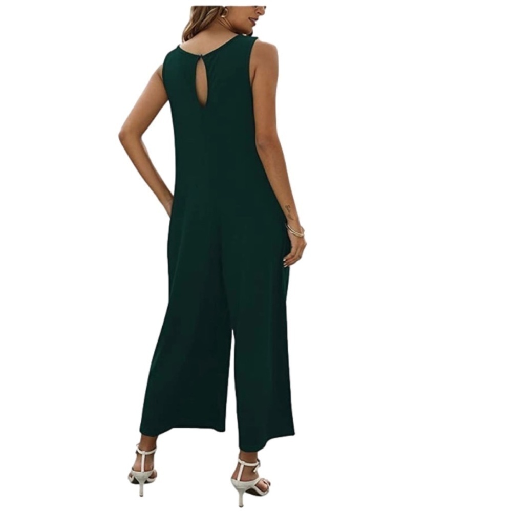 Women’s Summer Casual Tank Jumpsuit Sleeveless Jumpsuit Romper with Pockets. - Picture 4 of 6